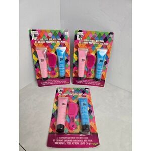 Birds of Prey Hair Color Gels Comb Lot of 3 Harley Quinn Spirit Halloween